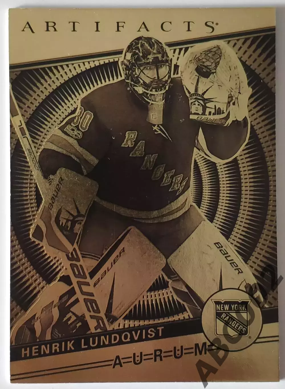 Карточка НХЛ / Henrik Lundqvist / / Rangers / Aurum