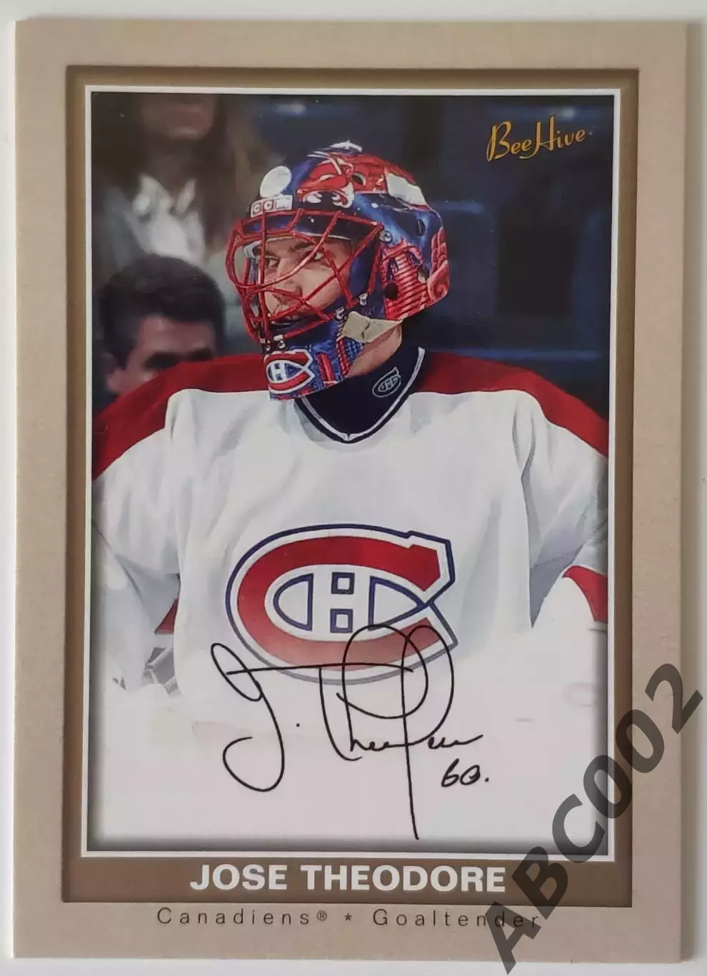 Карточка НХЛ / Jose Theodore / Canadiens / Bee Hive