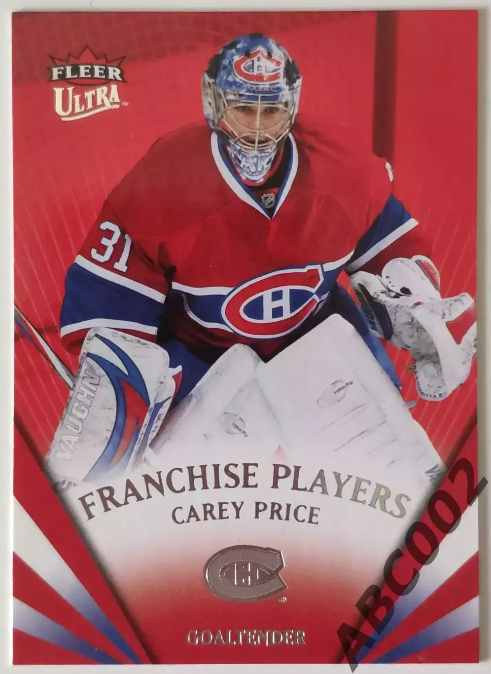 Карточка НХЛ / Carey Price / Canadiens / Fleer Ultra