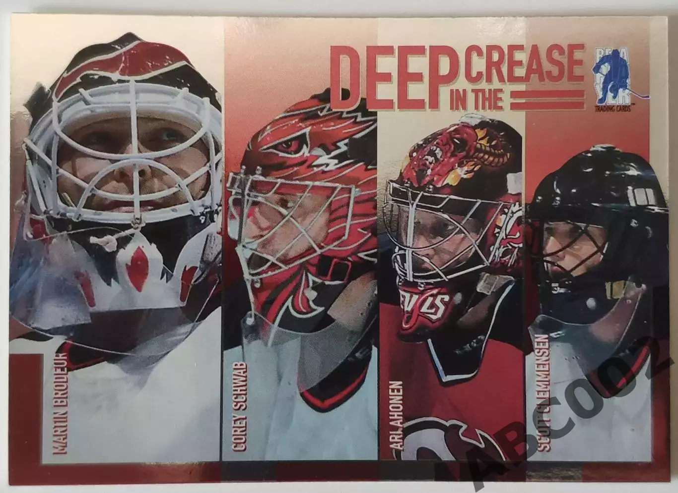 Карточка НХЛ / Brodeur-Schwab-Ahonen-Clemmense / Deep In The Crease / DC-4