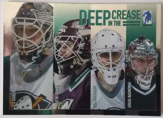 Карточка НХЛ / Gigiuere-Gerber-Bryzgalov-Naumenko / Deep In The Crease / DC-7