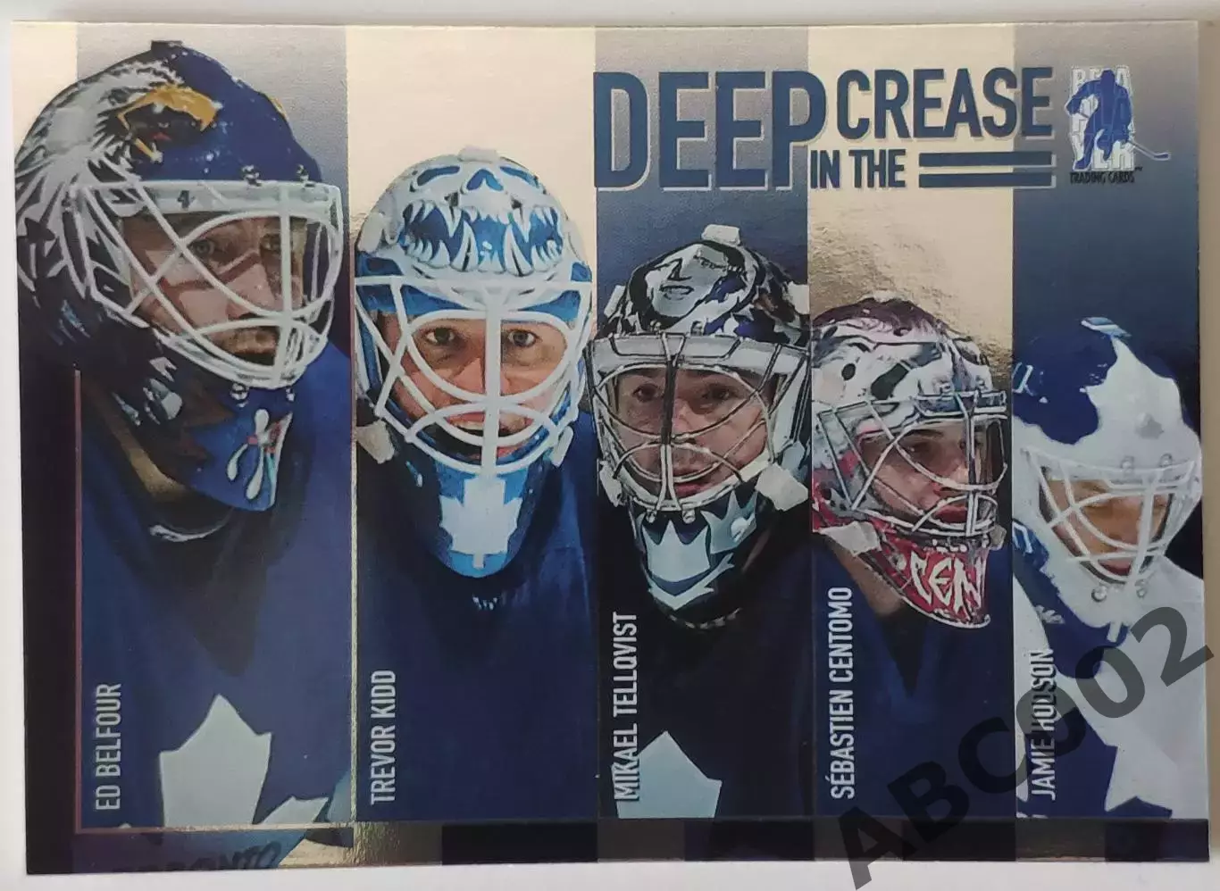 Карточка НХЛ / Belfour-Kidd-Tellqvist-Centomo-Hodson / Deep In The Crease / DC-9