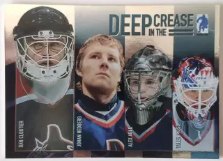 Карточка НХЛ / Cloutier-Hedberg-Auld-Moss / Deep In The Crease / DC-10