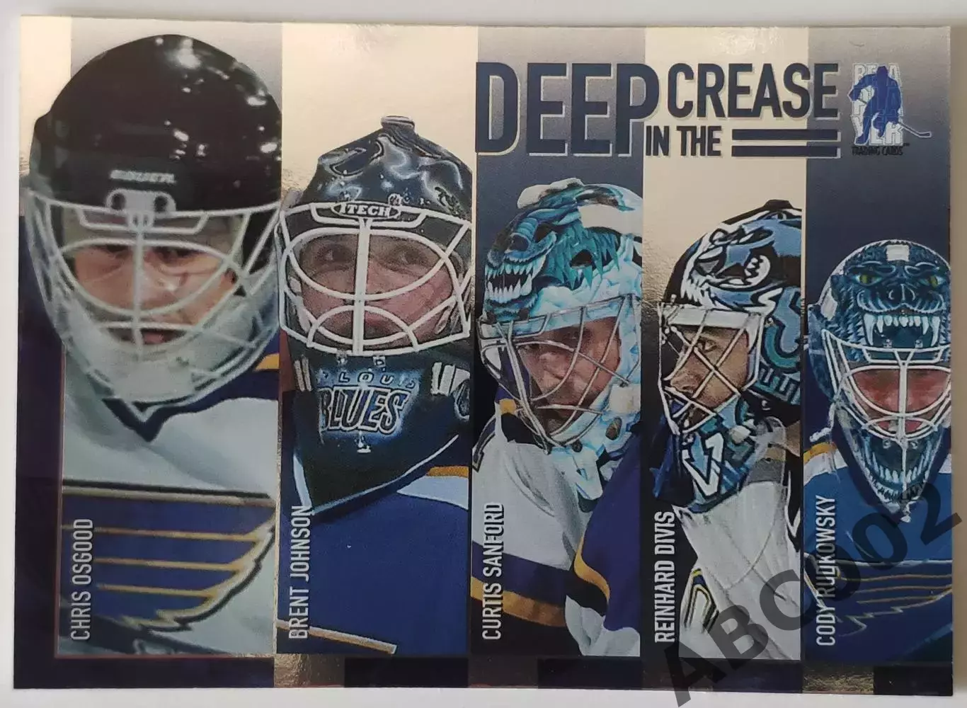 Карточка НХЛ / Osgood-Johnson-Sanford-Divis / Deep In The Crease / DC-12