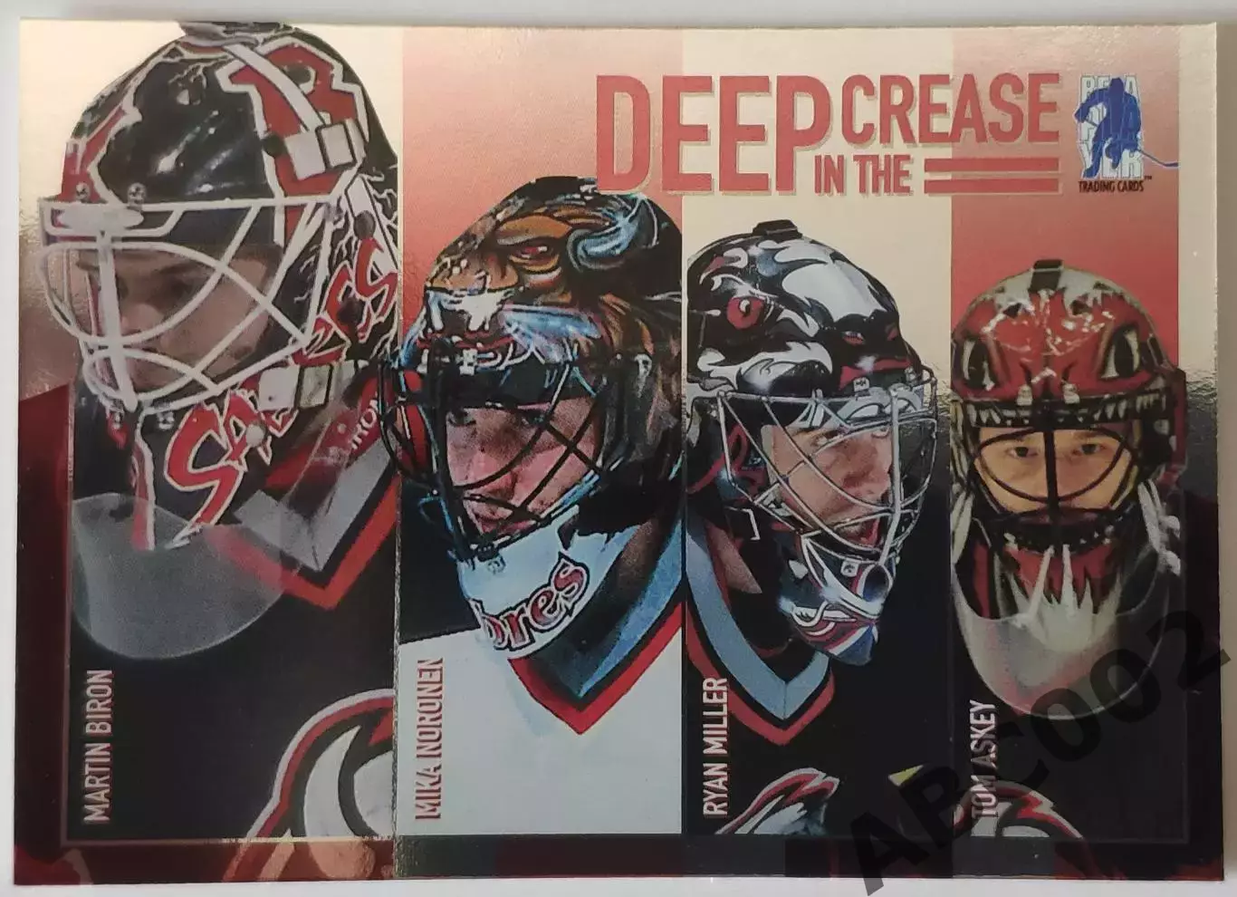 Карточка НХЛ / Biron-Noronen-Miller-Askey / Deep In The Crease / DC-13