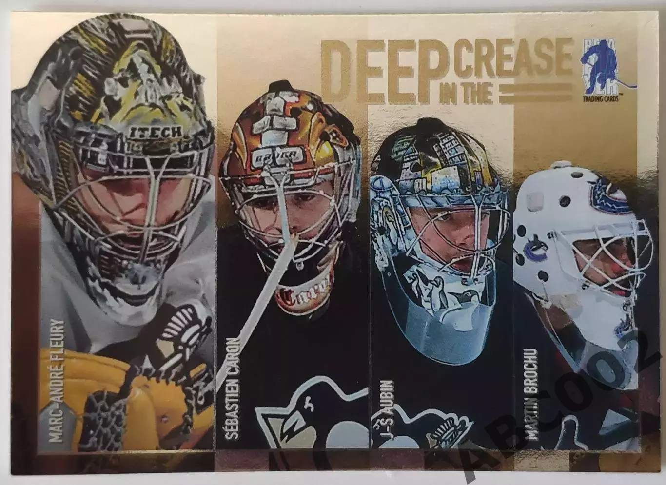 Карточка НХЛ / Fleury-Caron-Aubin-Brochu / Deep In The Crease / DC-15