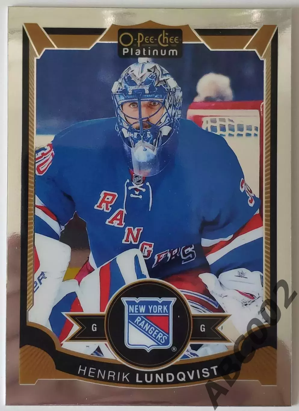 Карточка НХЛ / Henrik Lundqvist / Rangers / O-Pee-Chee