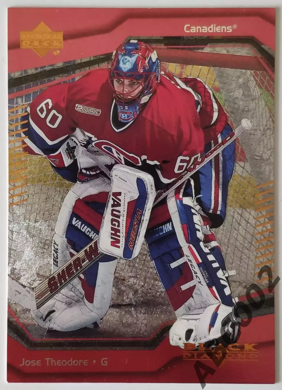Карточка НХЛ / Jose Theodore / Canadiens / Black Diamond