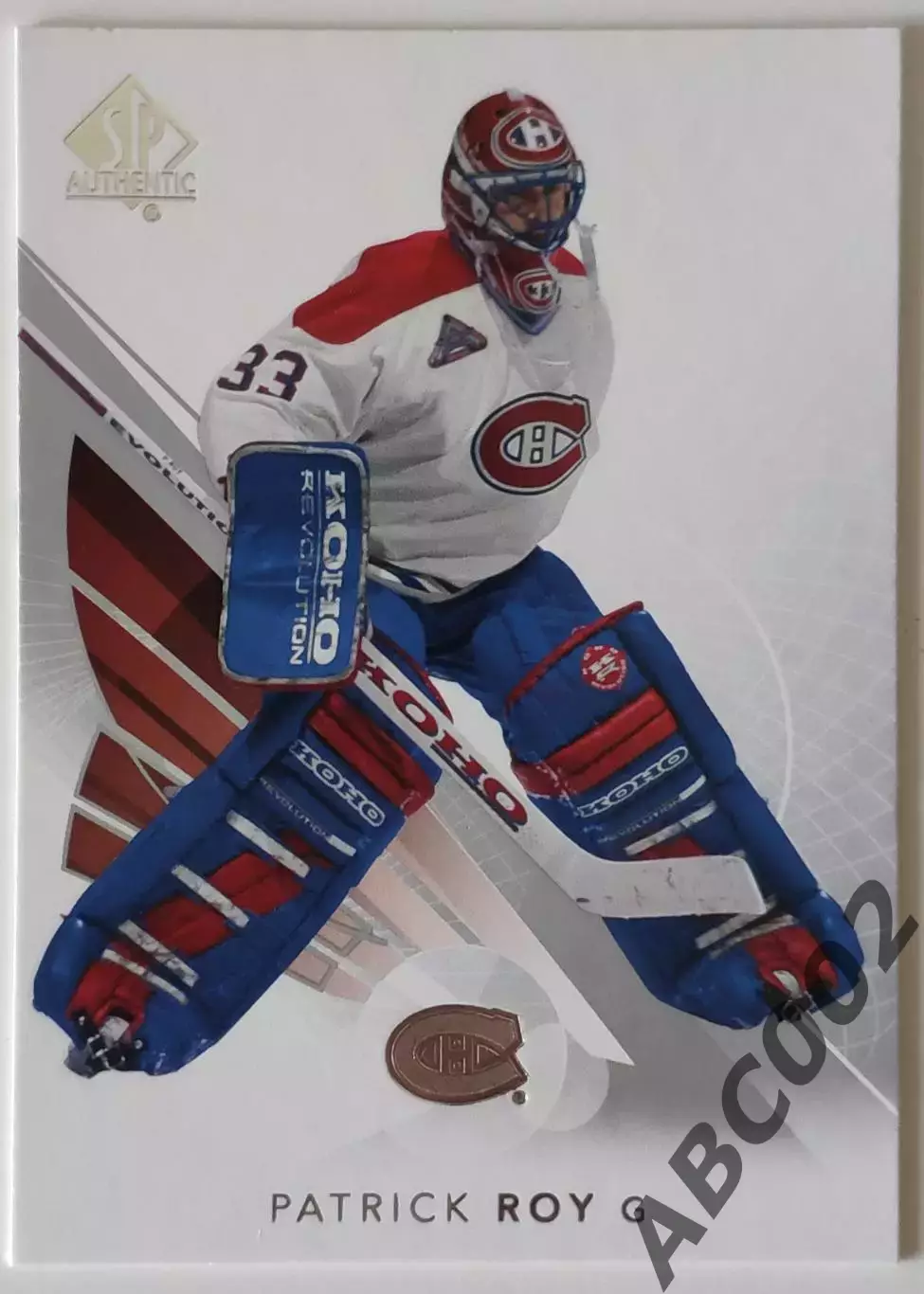 Карточка НХЛ / Patrick Roy / Canadiens / SP Authentic