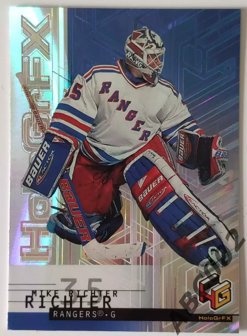 Карточка НХЛ / Mike Richter / Rangers / HoloGrFX