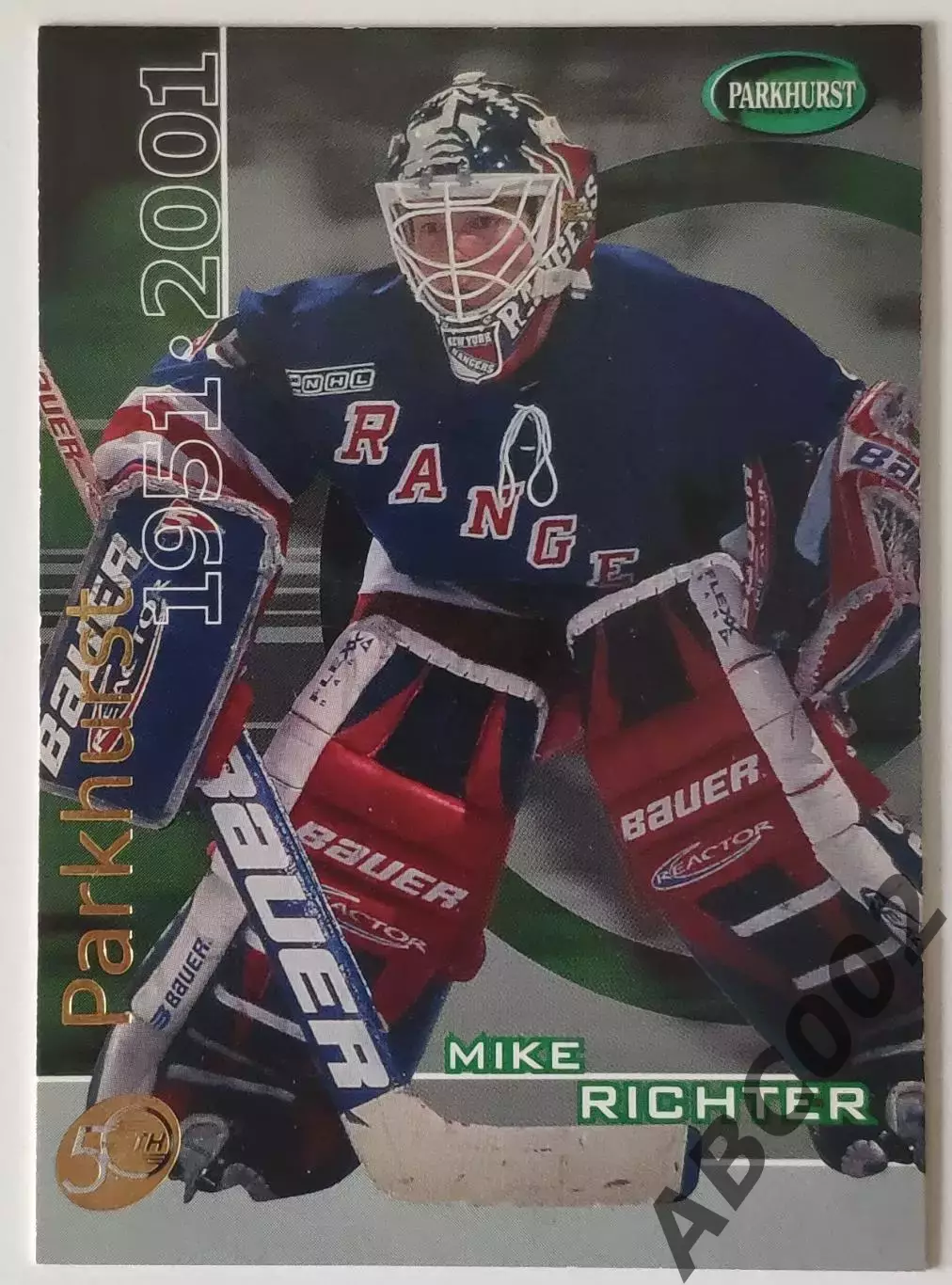 Карточка НХЛ / Mike Richter / Rangers / Parkhurst