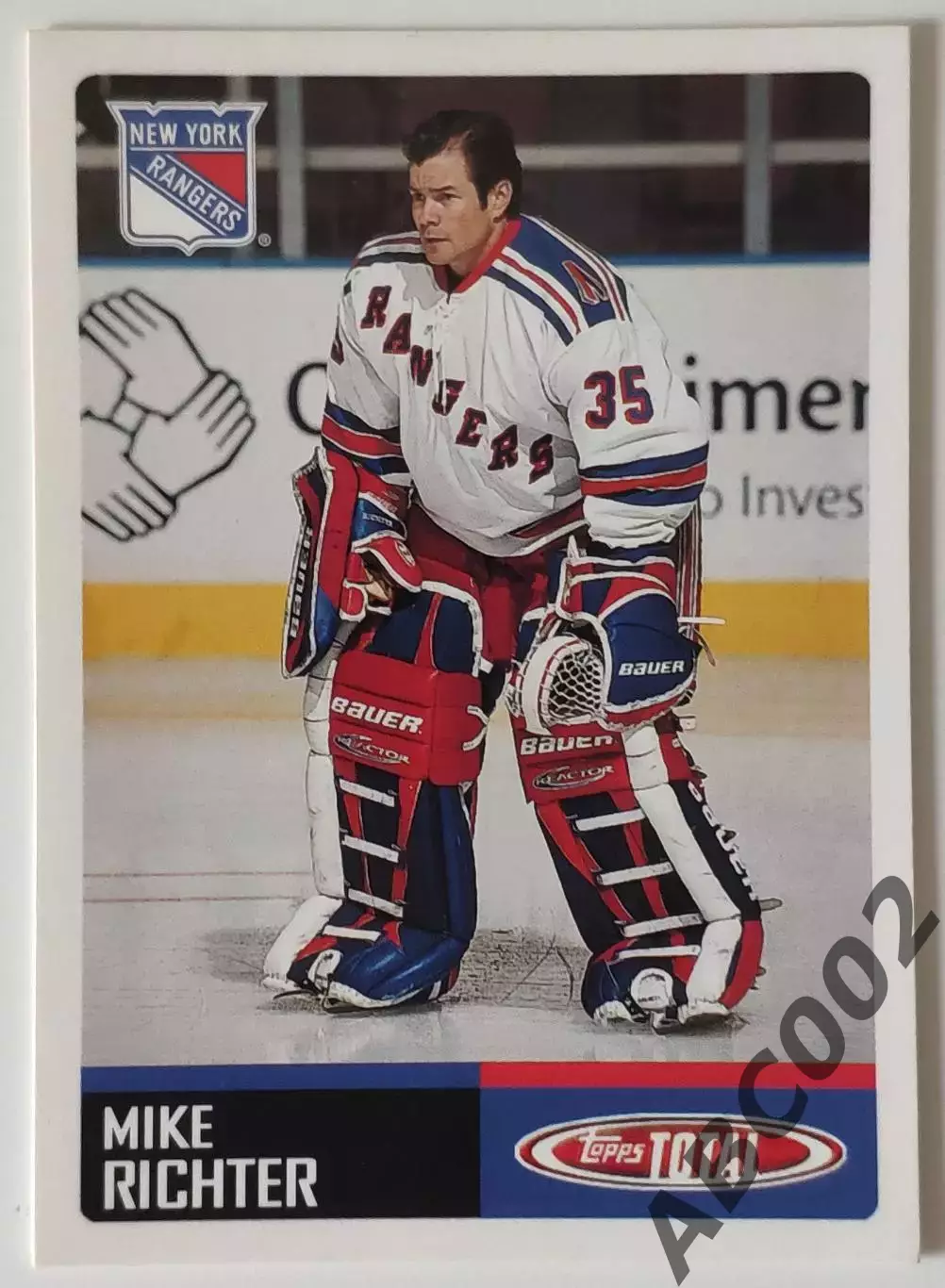Карточка НХЛ / Mike Richter / Rangers / Topps Total
