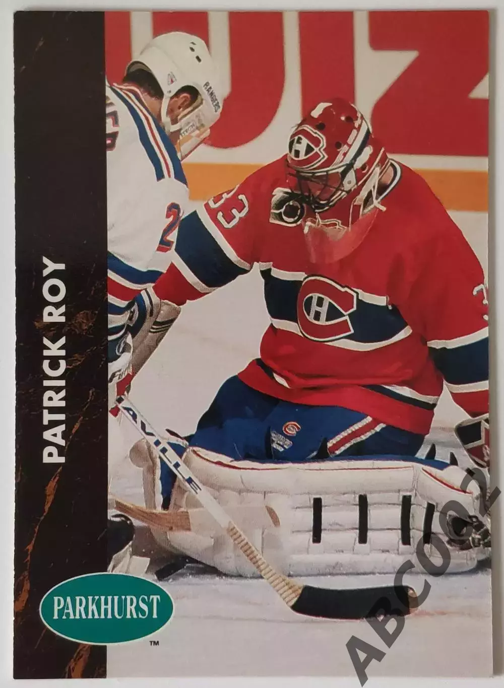 Карточка НХЛ / Patrick Roy / Canadiens / Parkhurst