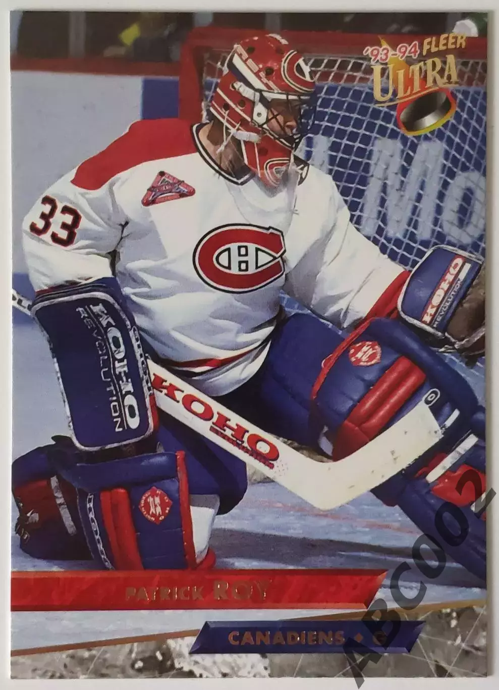 Карточка НХЛ / Patrick Roy / Canadiens / Fleer Ultra