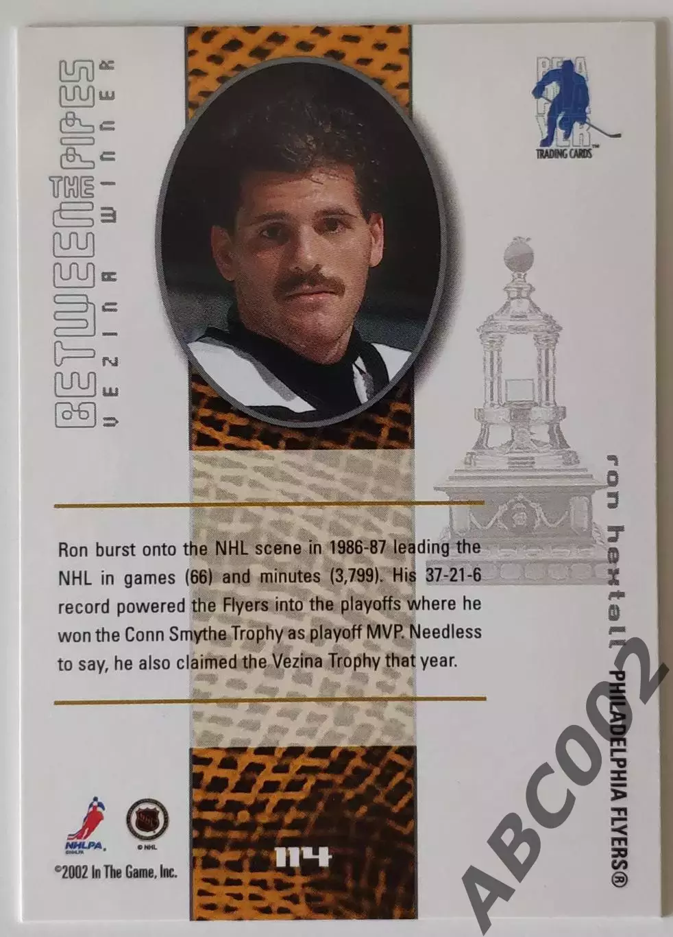 Карточка НХЛ / Ron Hextall / Flyers / Vezina Winner 1
