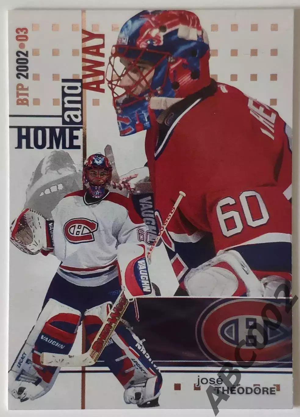 Карточка НХЛ / Jose Theodore / Canadiens / Home & Away