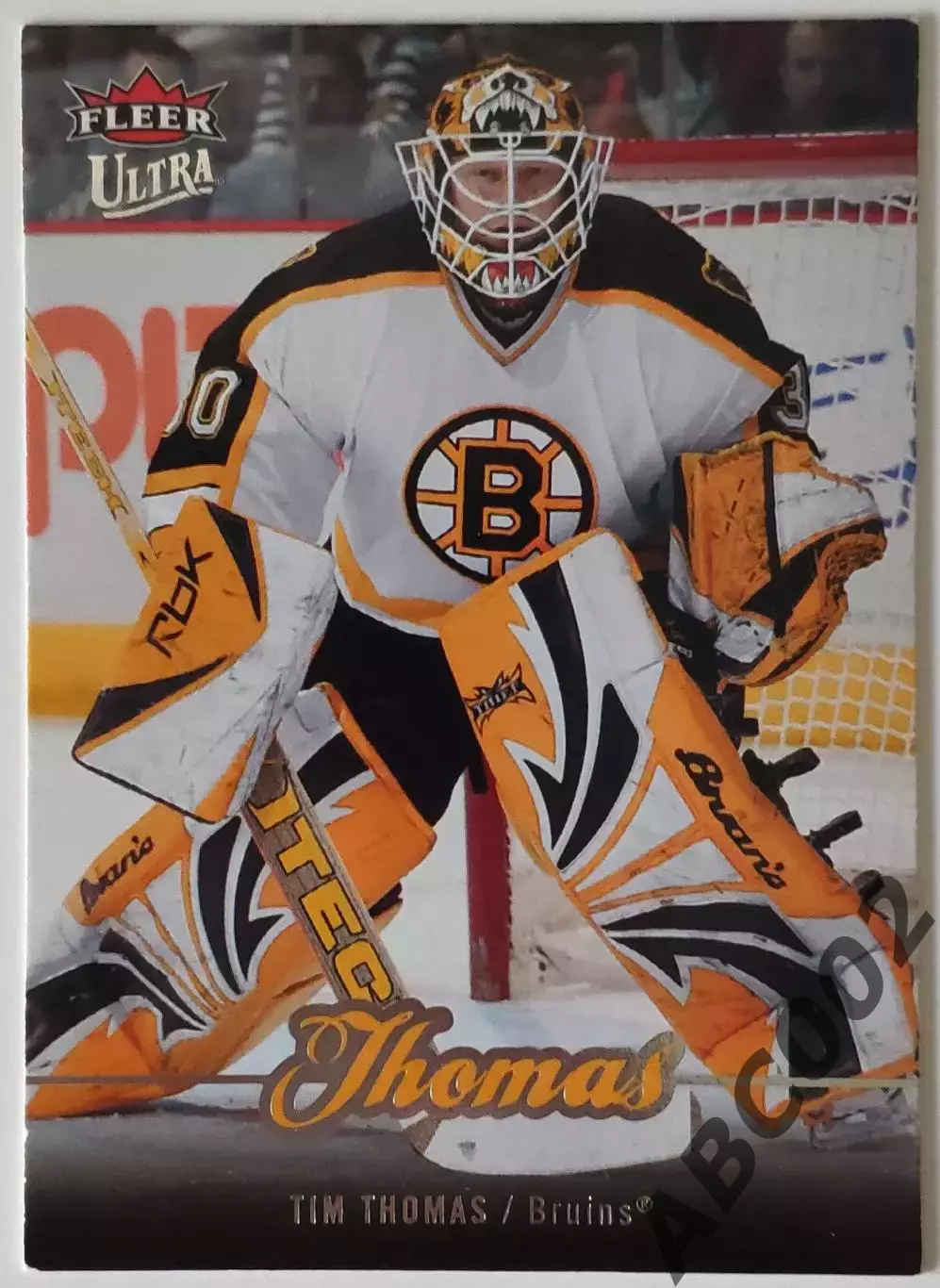 Карточка НХЛ / Tim Thomas / Bruins / Fleer Ultra