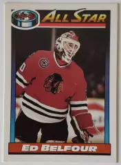 Карточка НХЛ / Ed Belfour / Blackhawks / O-Pee-Chee