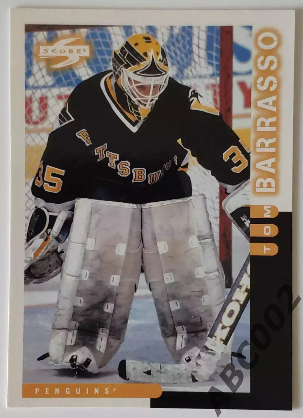 Карточка НХЛ / Tom Barrasso / Penguins / Pinnacle