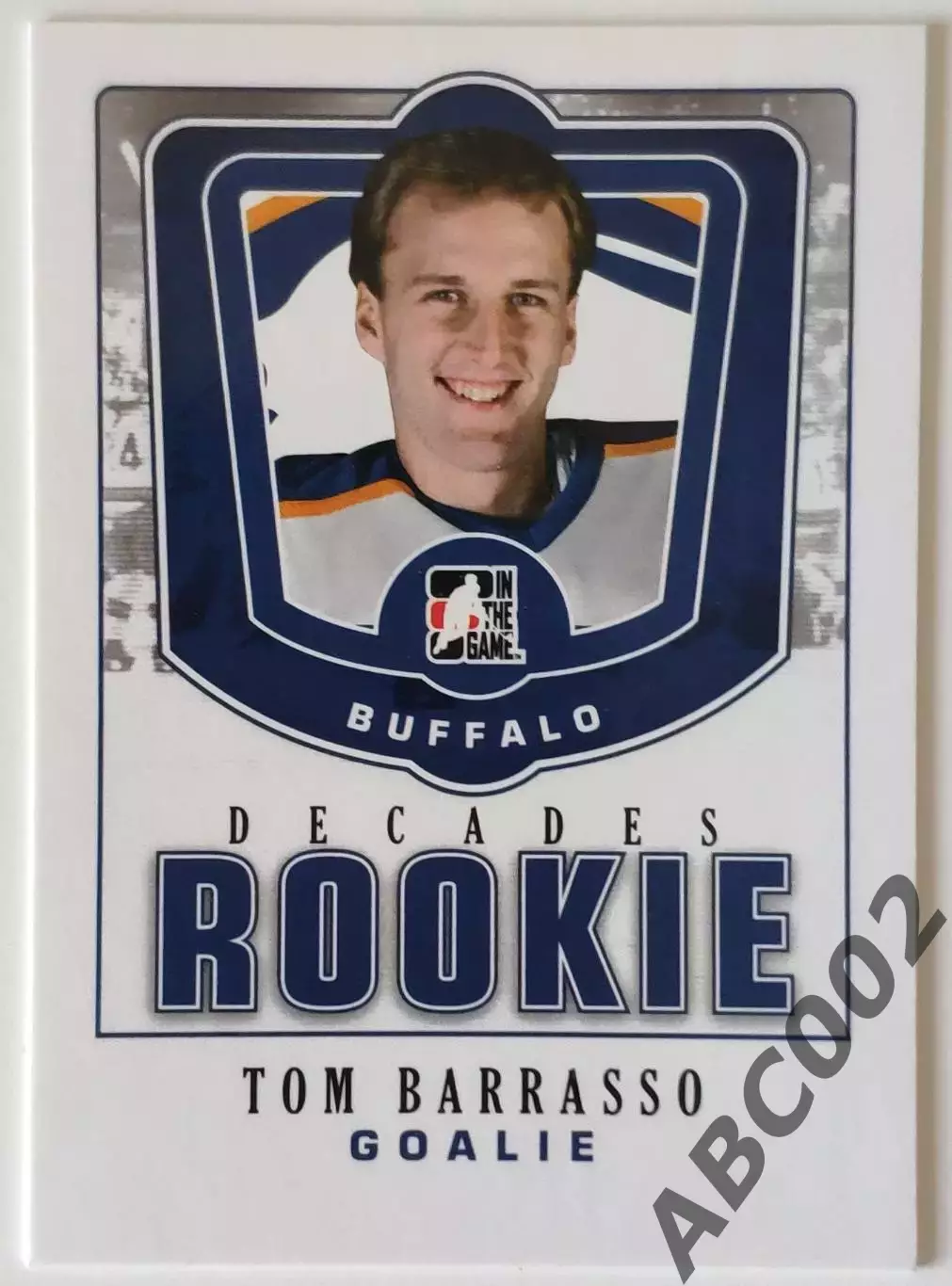 Карточка НХЛ / Tom Barrasso / Penguins / Decades Rookie