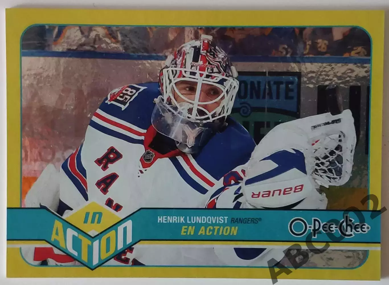 Карточка НХЛ / Henrik Lundqvist / Rangers / In Action