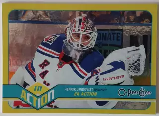 Карточка НХЛ / Henrik Lundqvist / Rangers / In Action