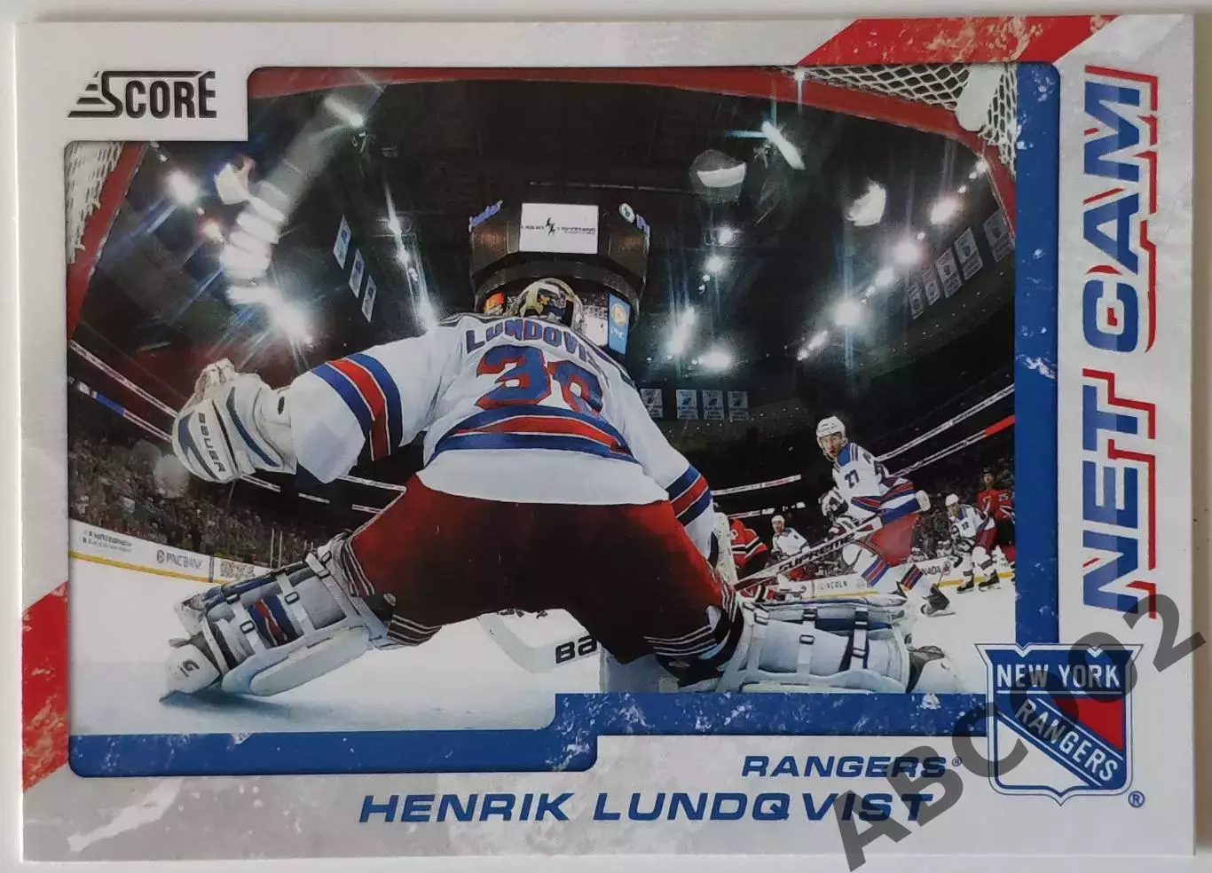 Карточка НХЛ / Henrik Lundqvist / Rangers / Net Cam