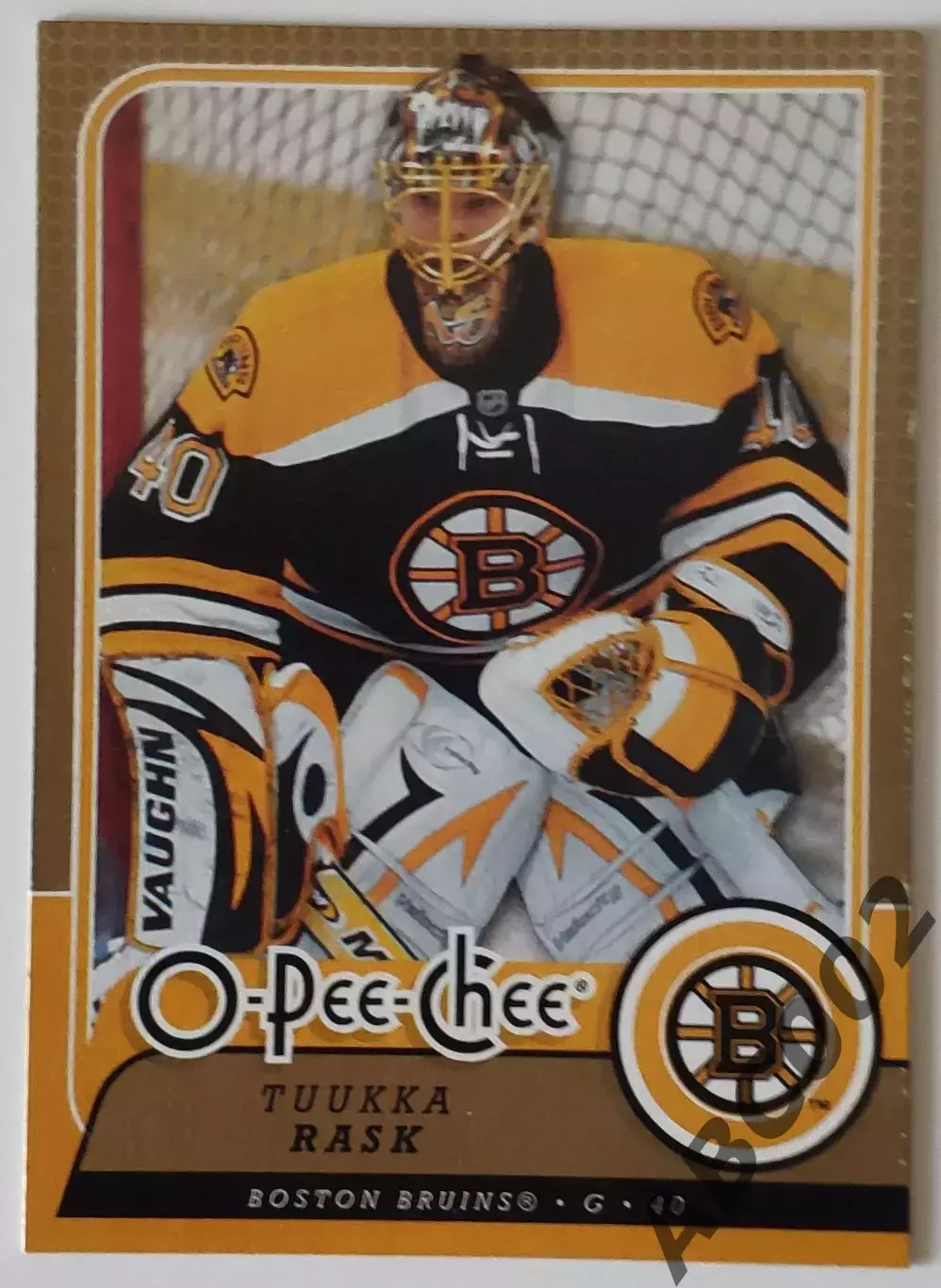 Карточка НХЛ / Tuuka Rask / Bruins / O-Pee-Chee