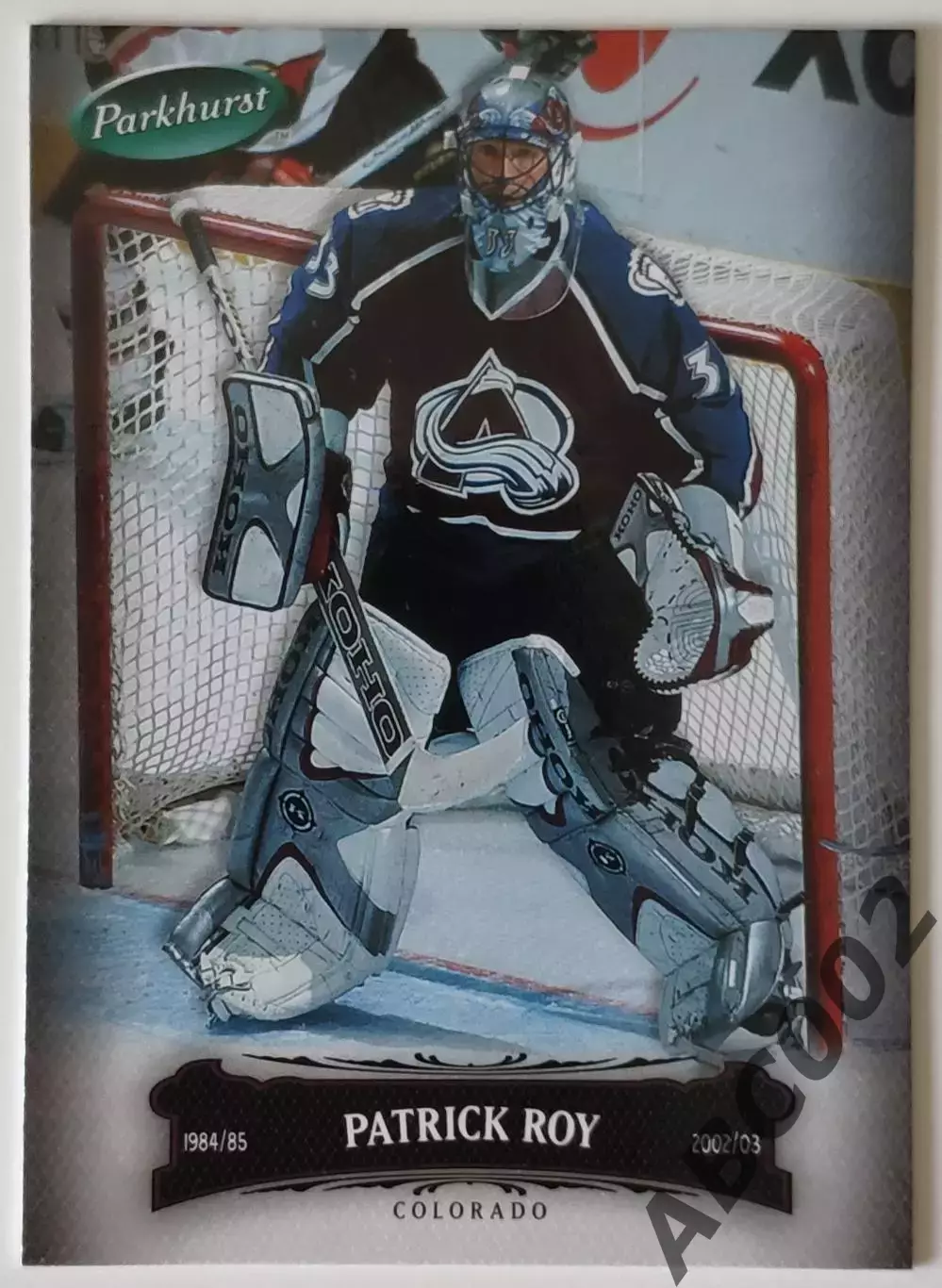 Карточка НХЛ / Patrick Roy / Colorado / Parkhurst