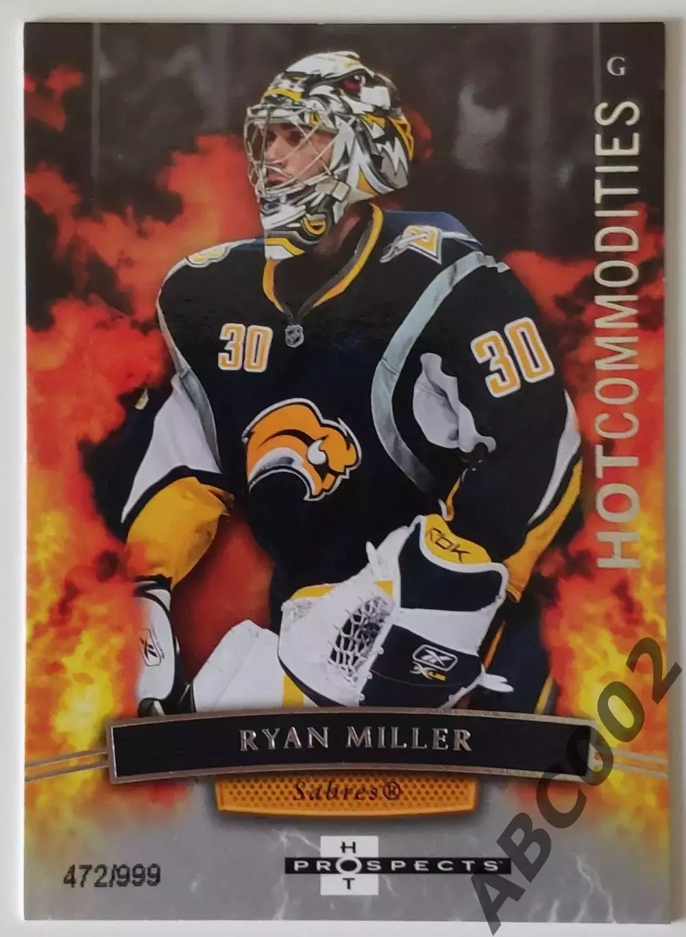 Карточка НХЛ / Ryan Miller / 472 из 999 / Buffalo / Hot Prospects