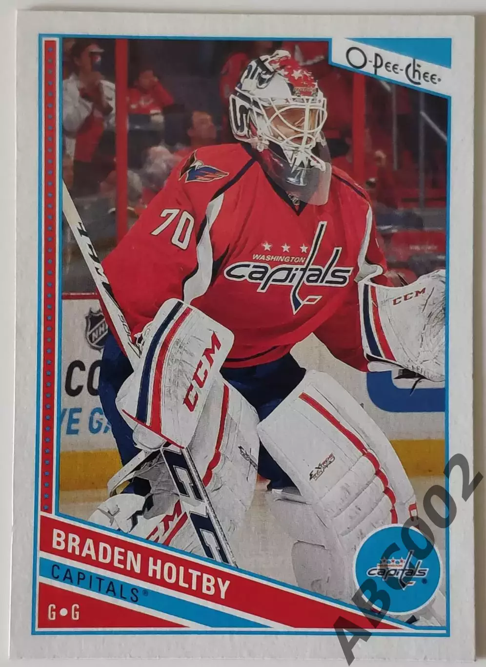 Карточка НХЛ / Braden Holtby / Capitals / O-Pee-Chee