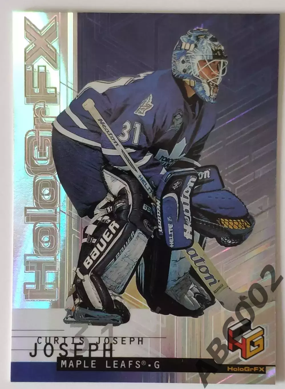 Карточка НХЛ / Curtis Joseph / Maple Leafs / HoloGrFX