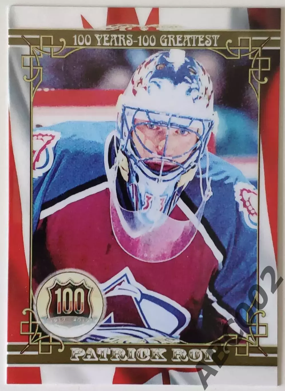 Карточка НХЛ / Patrick Roy / Avalanche / 100 Years-100 Greatest