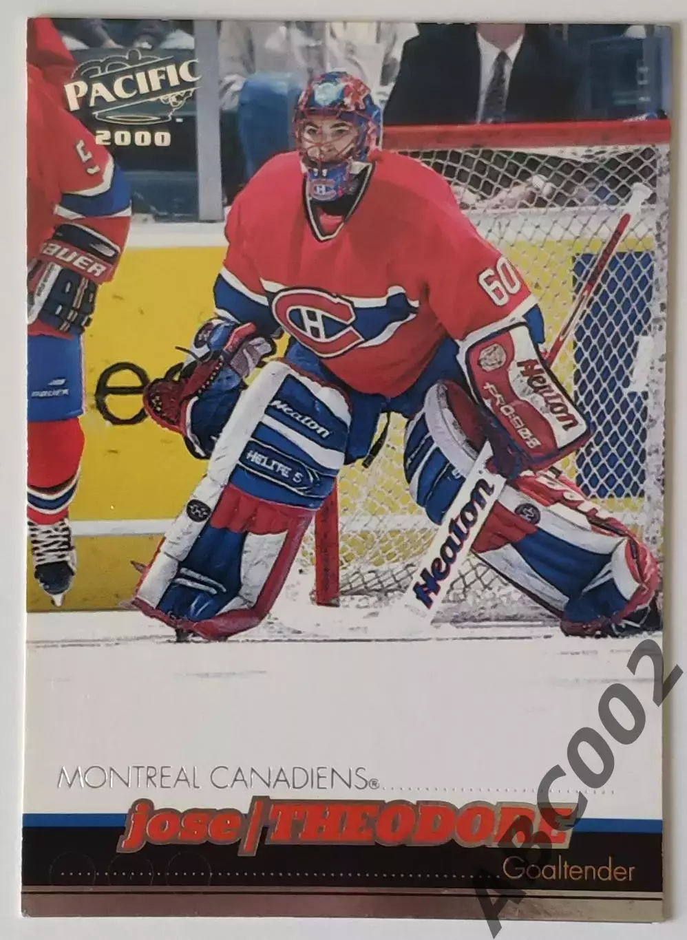 Карточка НХЛ / Jose Theodore / Canadiens / Pacific
