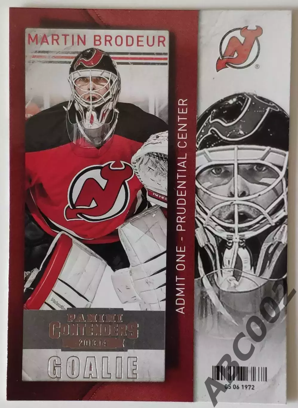 Карточка НХЛ / Martin Brodeur / Devils / Contenders