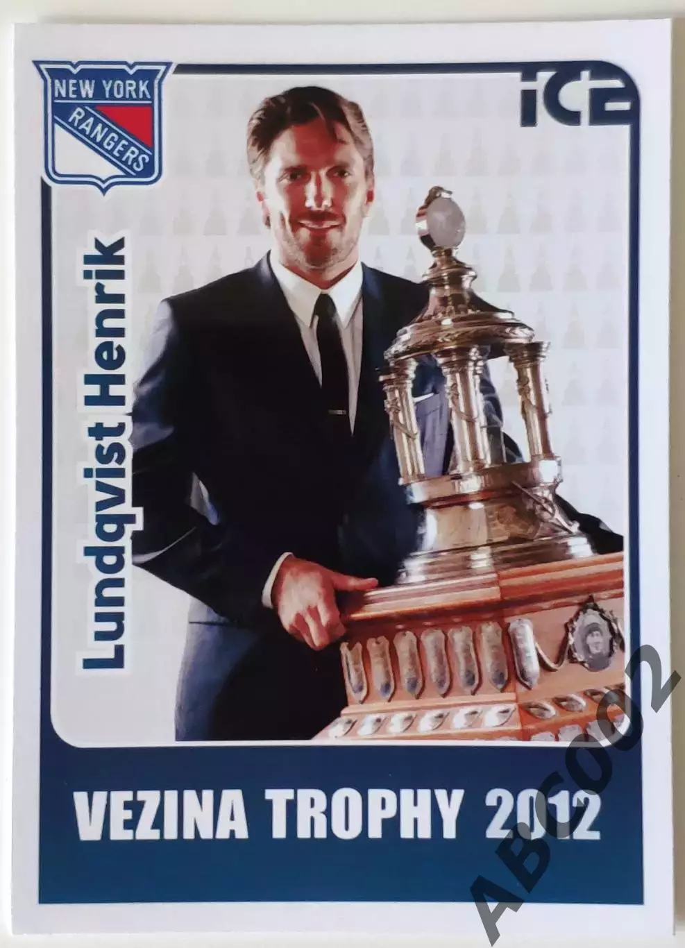 Карточка НХЛ / Henrik Lundqvist / Rangers / Vezina Trophy