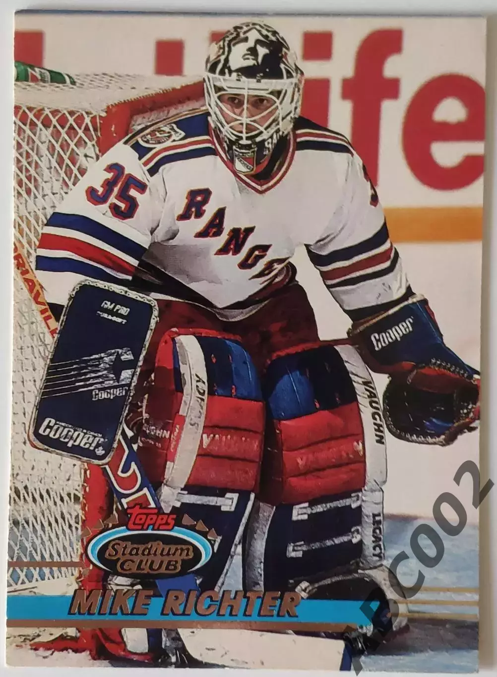 Карточка НХЛ / Mike Richter / Rangers / Stadium Club