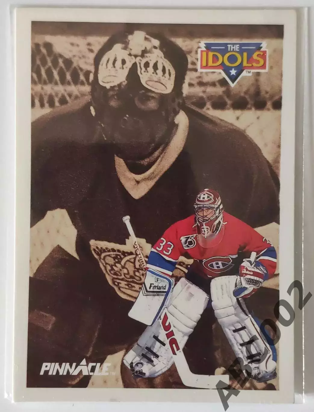 Карточка НХЛ / Patrick Roy-Rogie Vachon / Pinnacle / The Idols