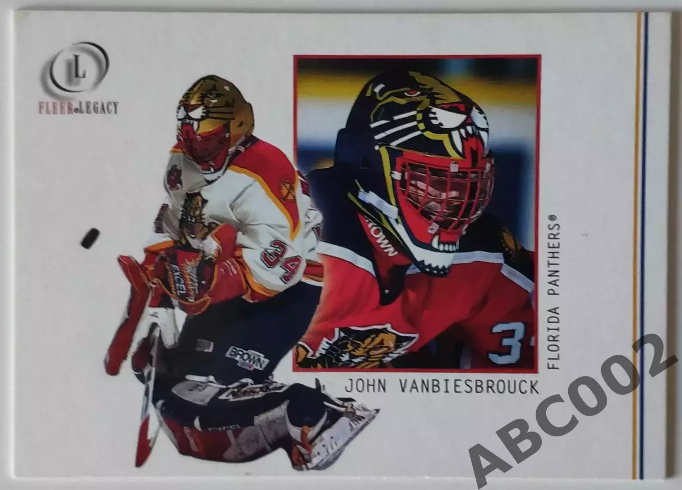 Карточка НХЛ / John Vanbiesbrouck / Panthers / Fleer Legacy