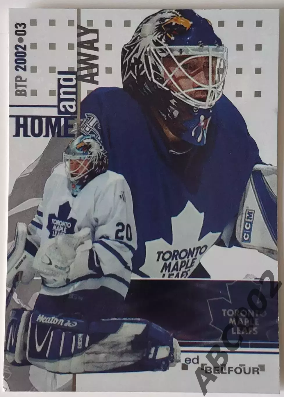 Карточка НХЛ / Ed Belfour / Maple Leafs / Home & Away