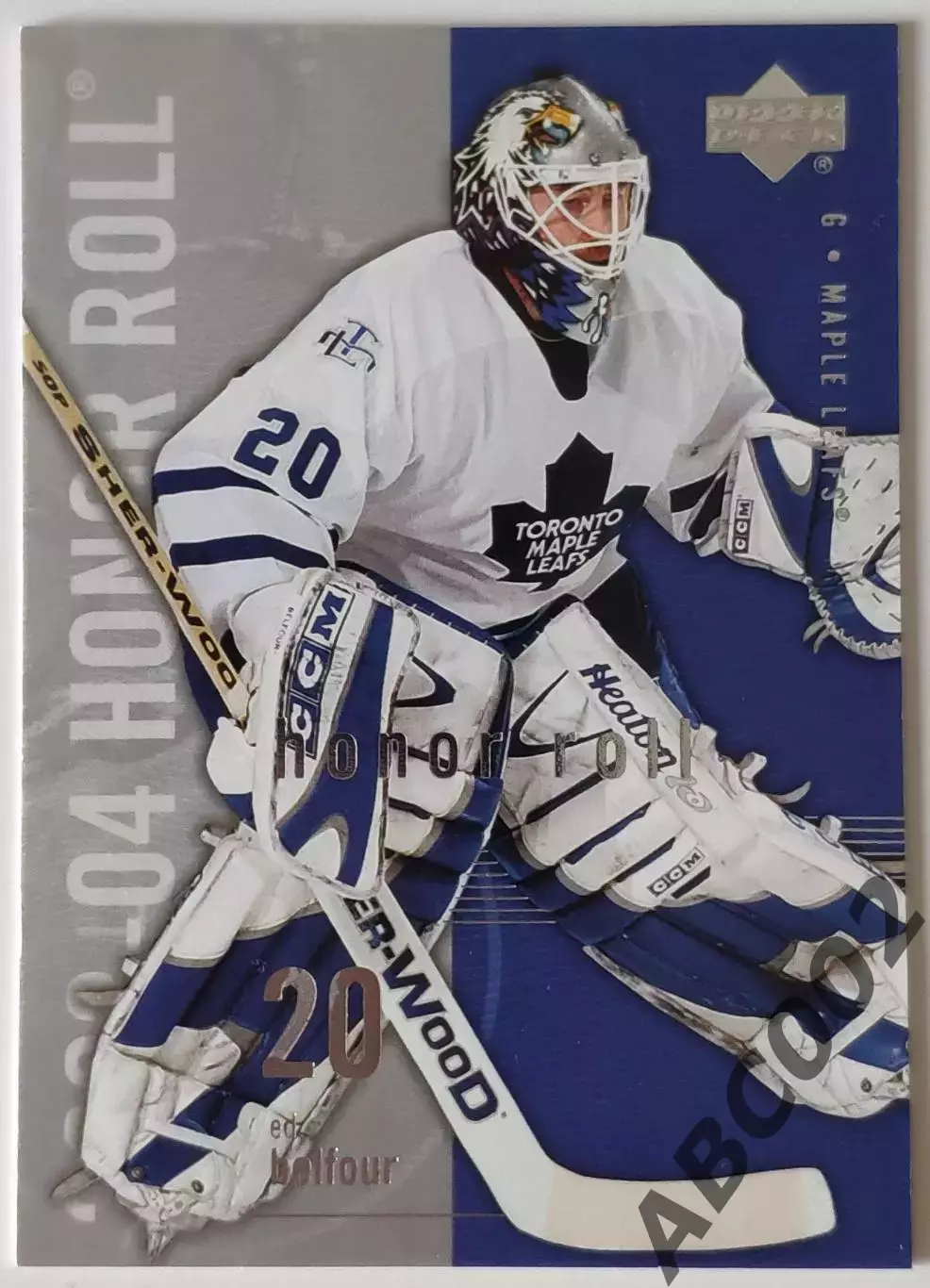 Карточка НХЛ / Ed Belfour / Maple Leafs / Honor Roll