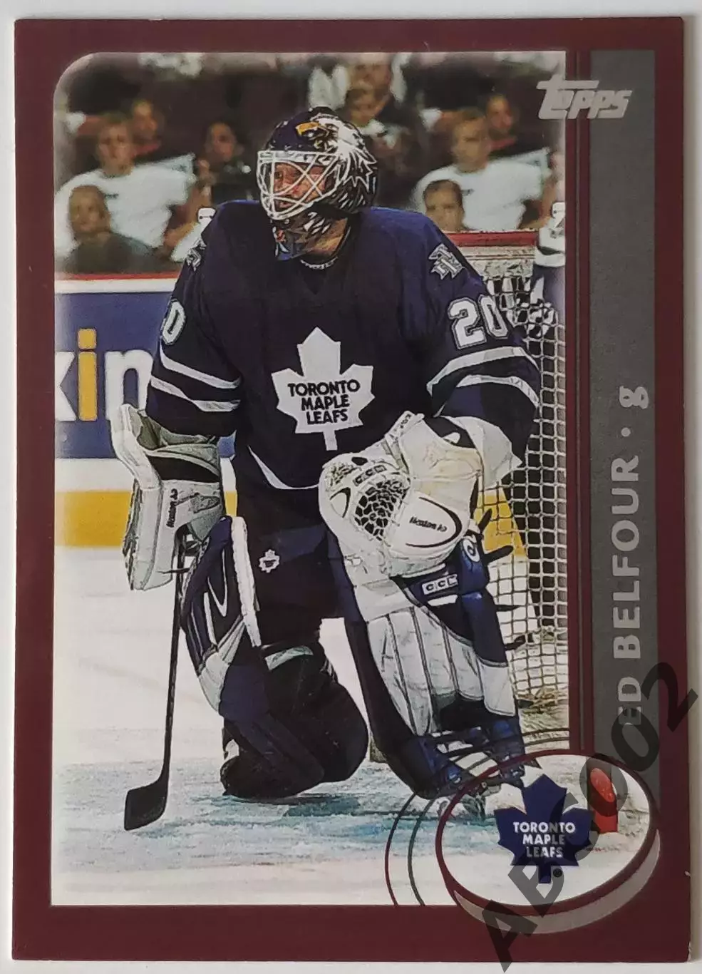 Карточка НХЛ / Ed Belfour / Maple Leafs / Topps NHL Record