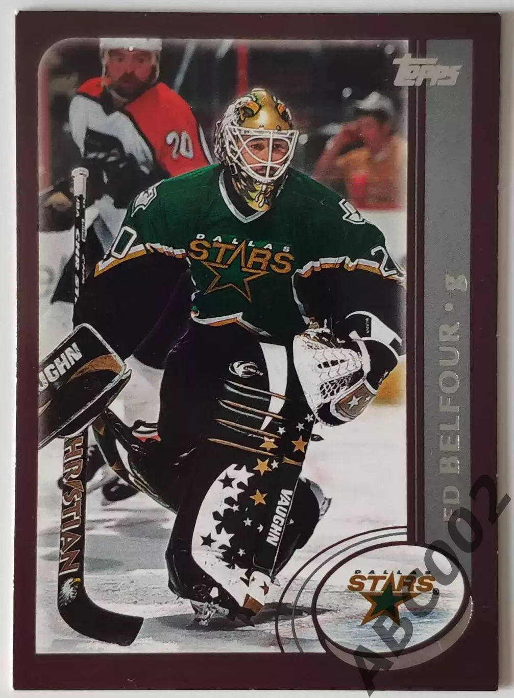 Карточка НХЛ / Ed Belfour / Dallas Stars / Topps NHL Record