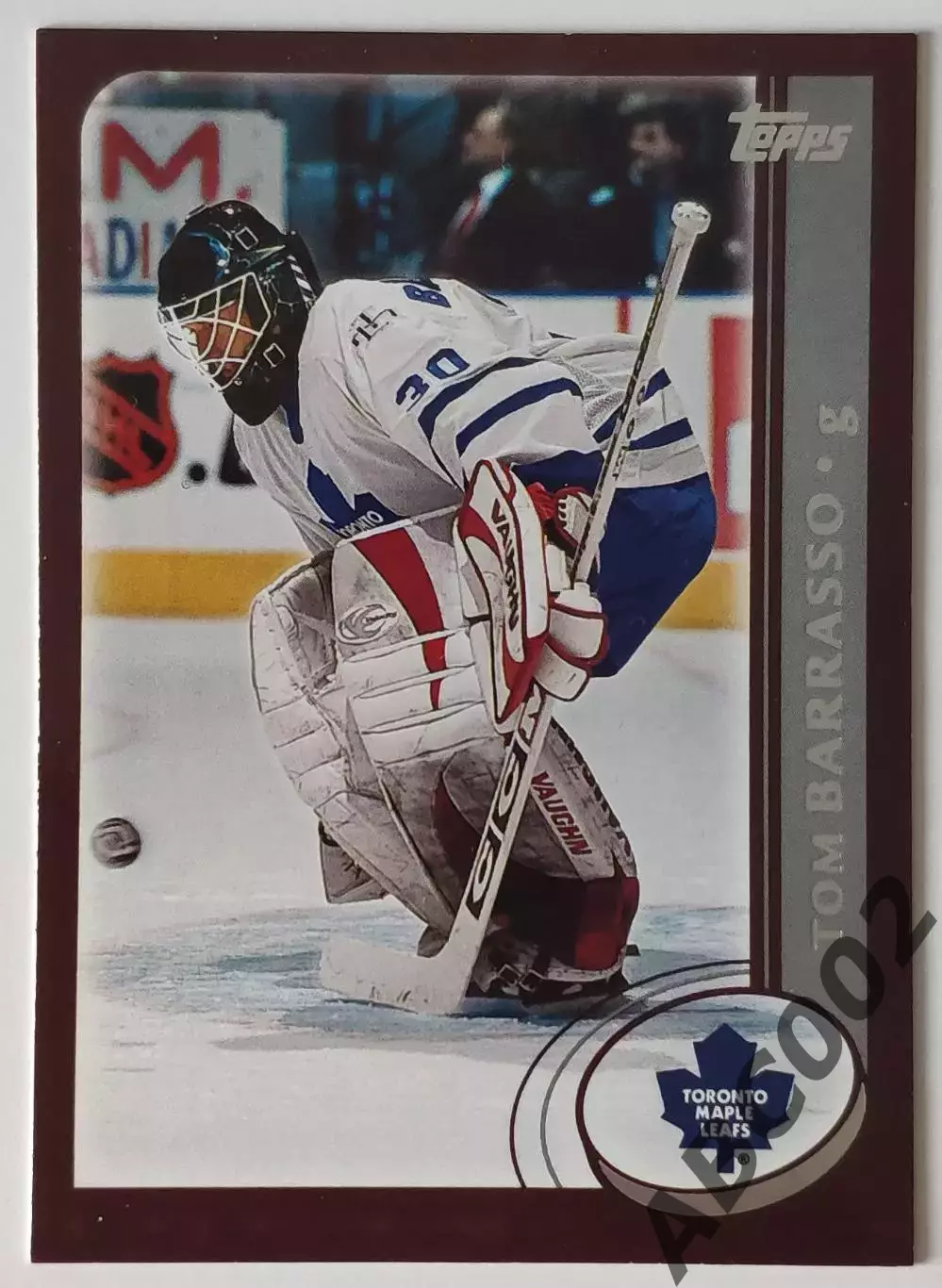 Карточка НХЛ / Tom Barrasso / Maple Leafs / Topps