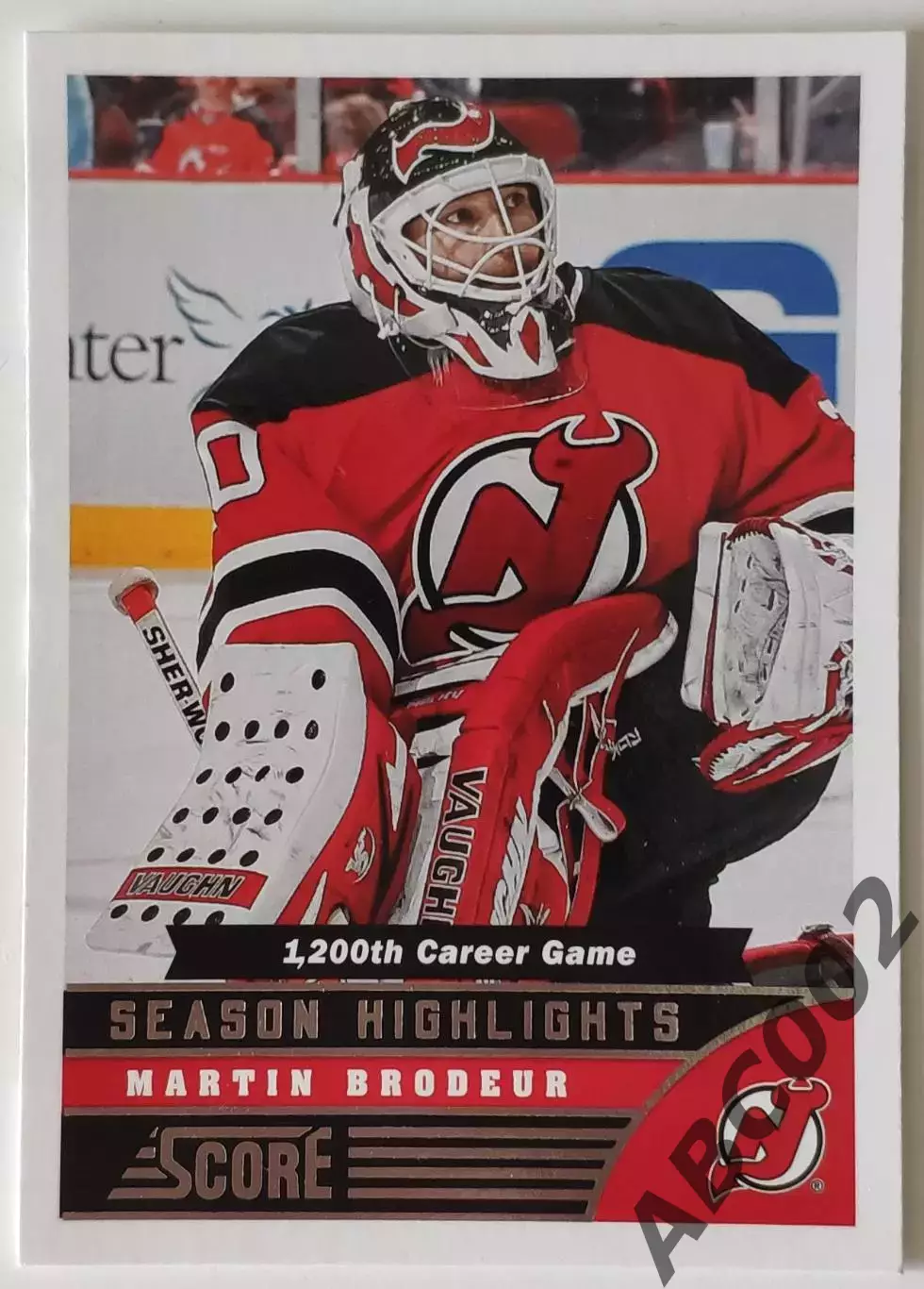 Карточка НХЛ / Martin Brodeur / Devils / Score Season Highlights