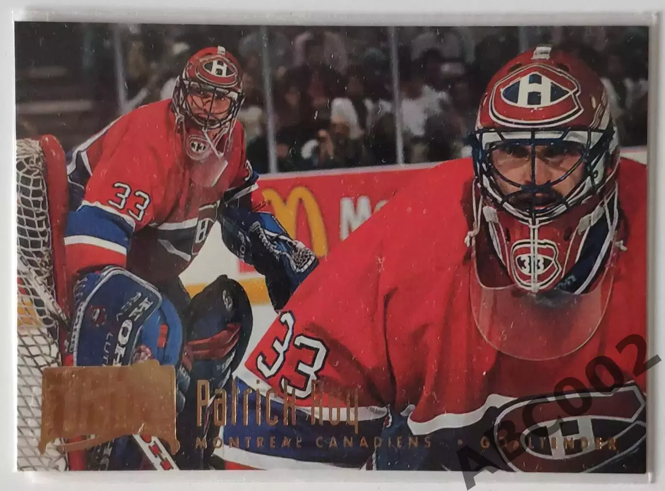 Карточка НХЛ / Patrick Roy / Canadiens / Fleer