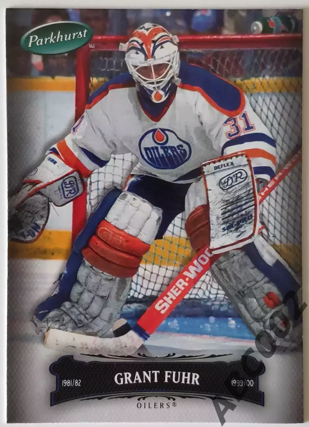 Карточка НХЛ / Grant Fuhr / Oilers / Parkhurst