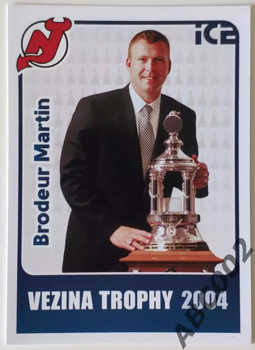 Карточка НХЛ / Martin Brodeur / Devils / Vezina Trophy 2004
