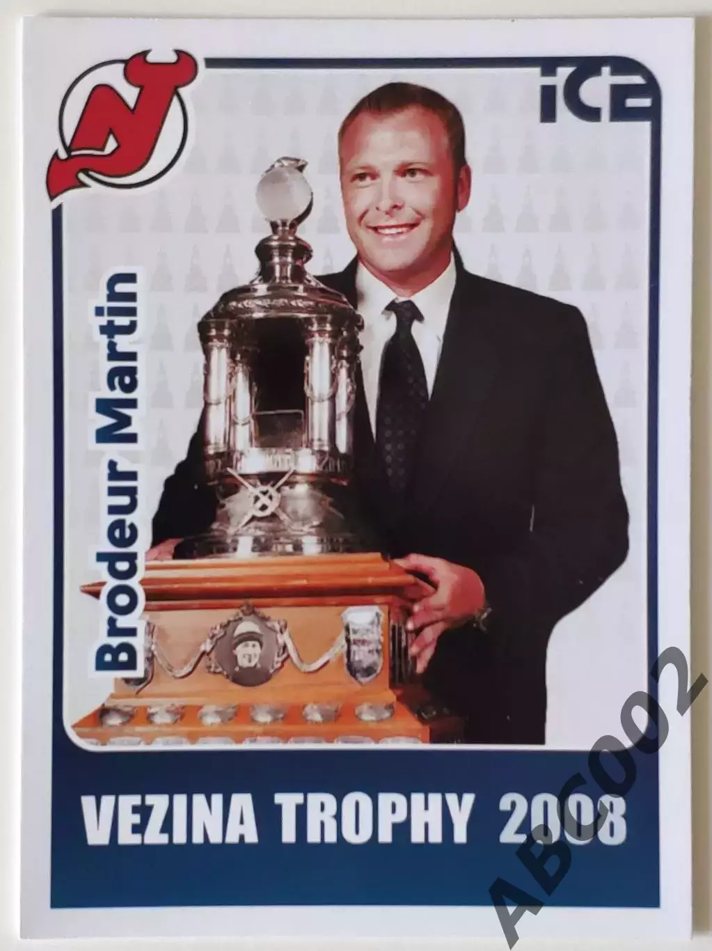Карточка НХЛ / Martin Brodeur / Devils / Vezina Trophy 2008