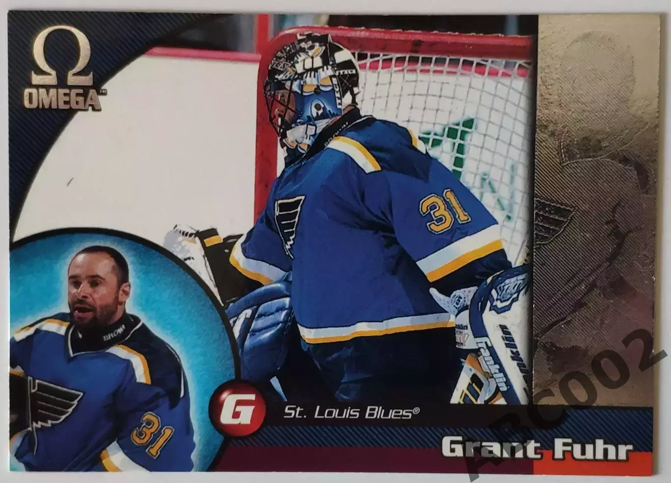 Карточка НХЛ / Grant Fuhr / Blues / Omega